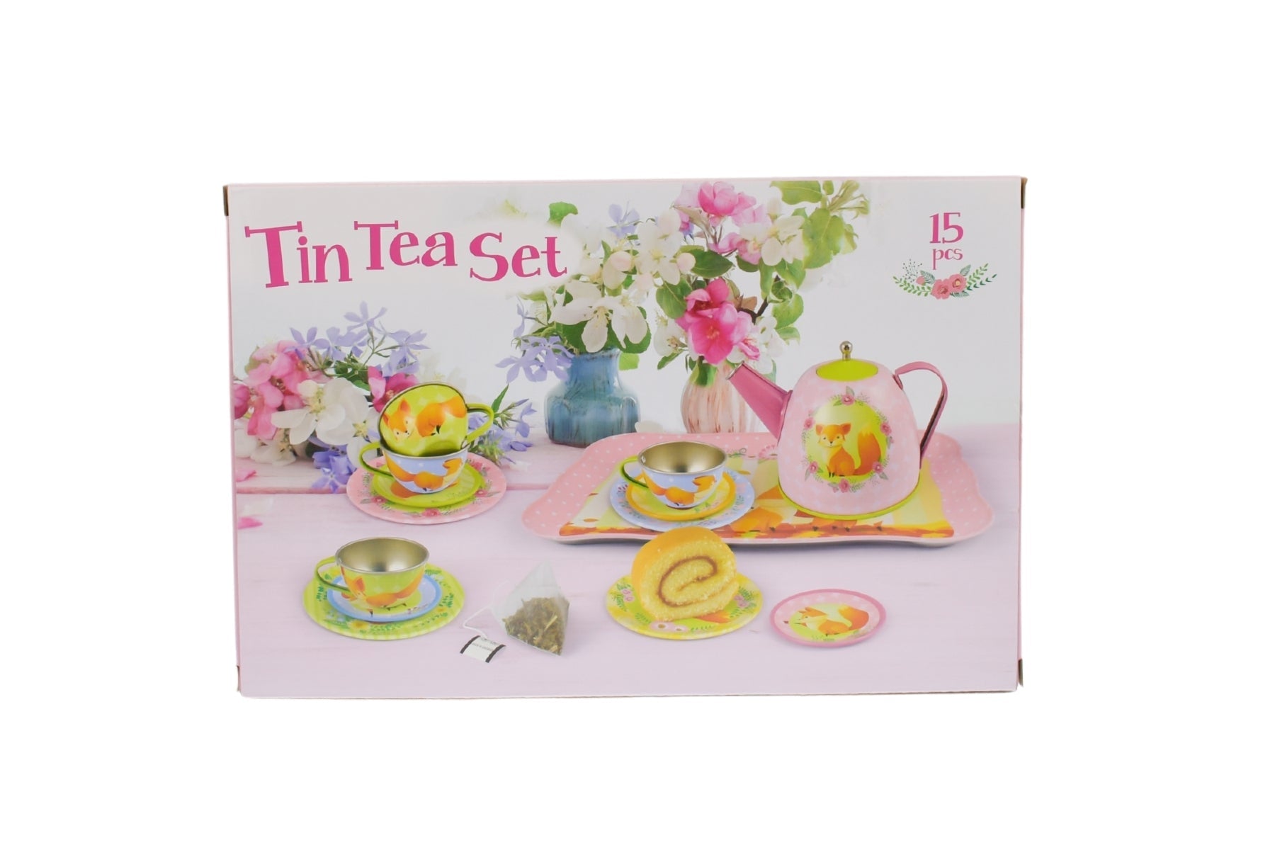 WOODLAND FOX TIN TEA SET 15PCS - Bamboo Sprout