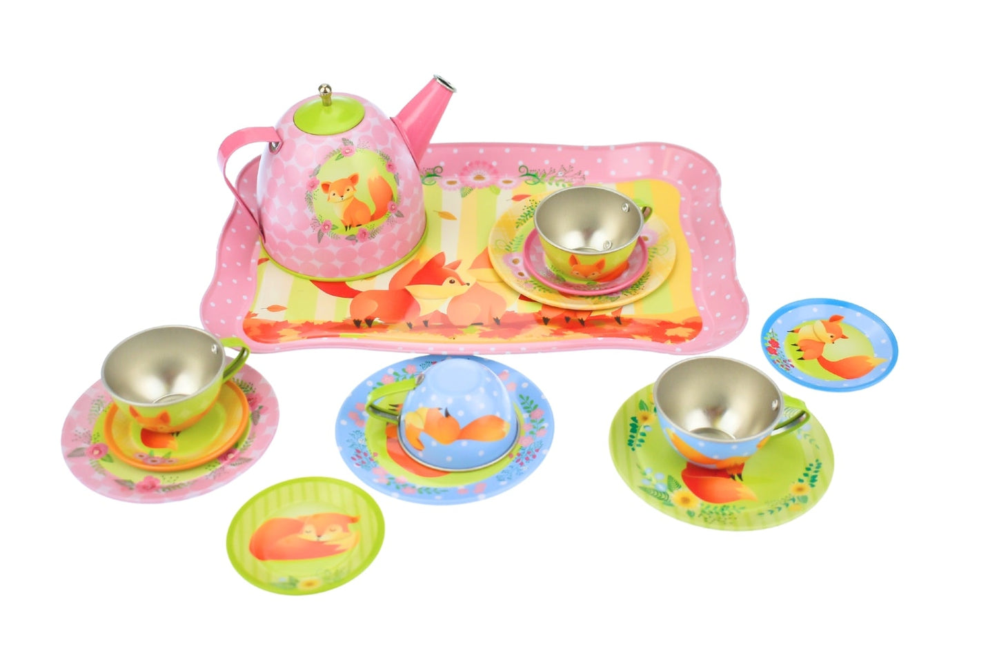 WOODLAND FOX TIN TEA SET 15PCS - Bamboo Sprout