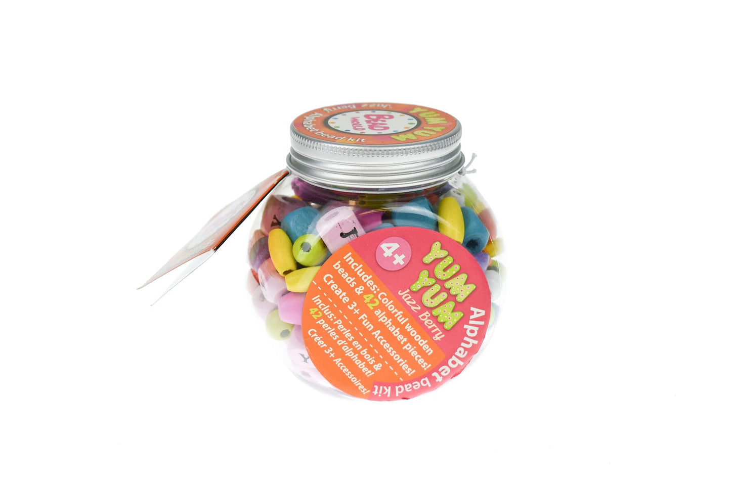 YUM YUM ORANGE JAZZ BERRY ALPHABET BEAD CRAFT KIT - Bamboo Sprout