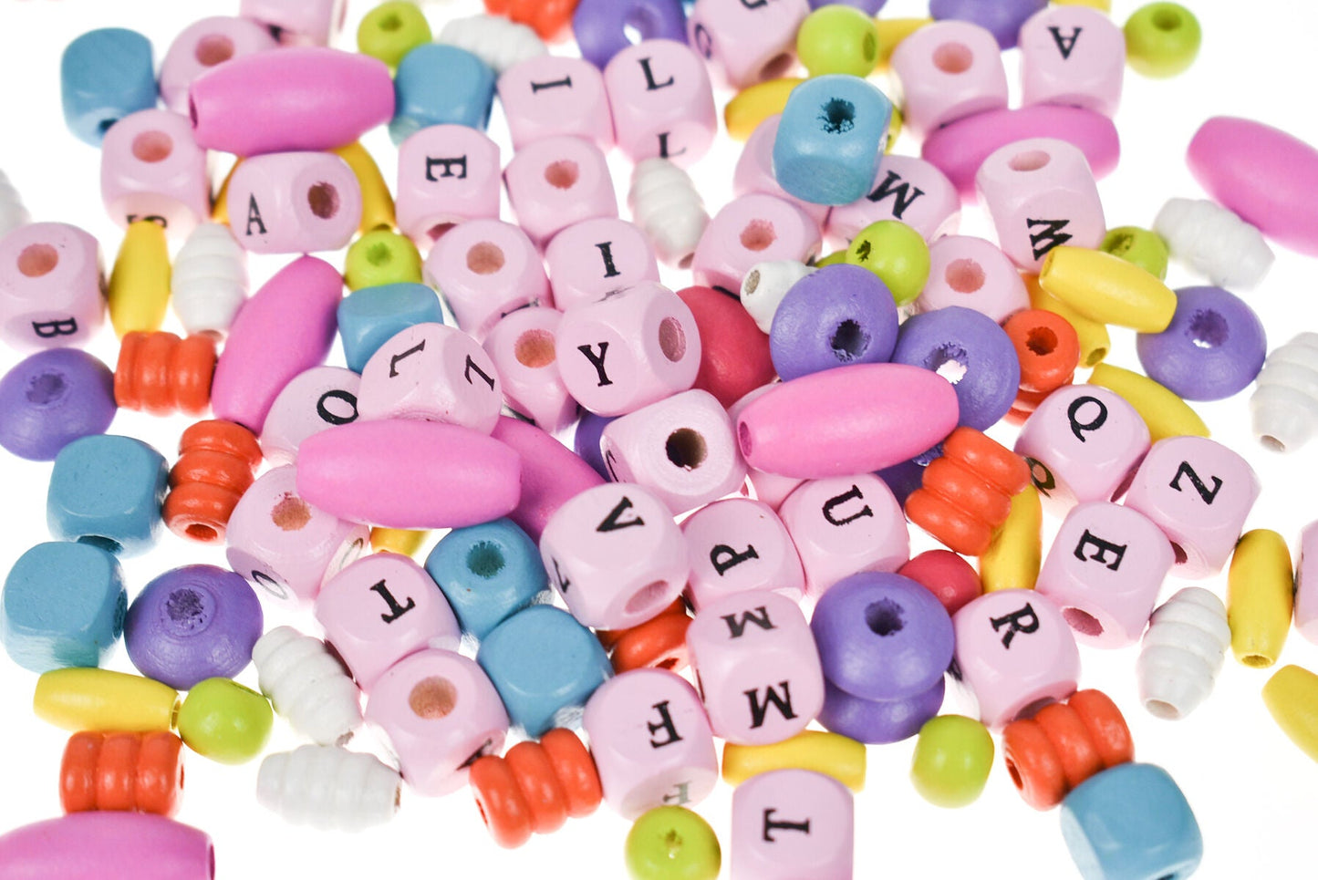 YUM YUM ORANGE JAZZ BERRY ALPHABET BEAD CRAFT KIT - Bamboo Sprout
