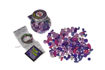 YUM YUM PURPLE PLUM CRAZY ALPHABET BEAD CRAFT KIT - Bamboo Sprout