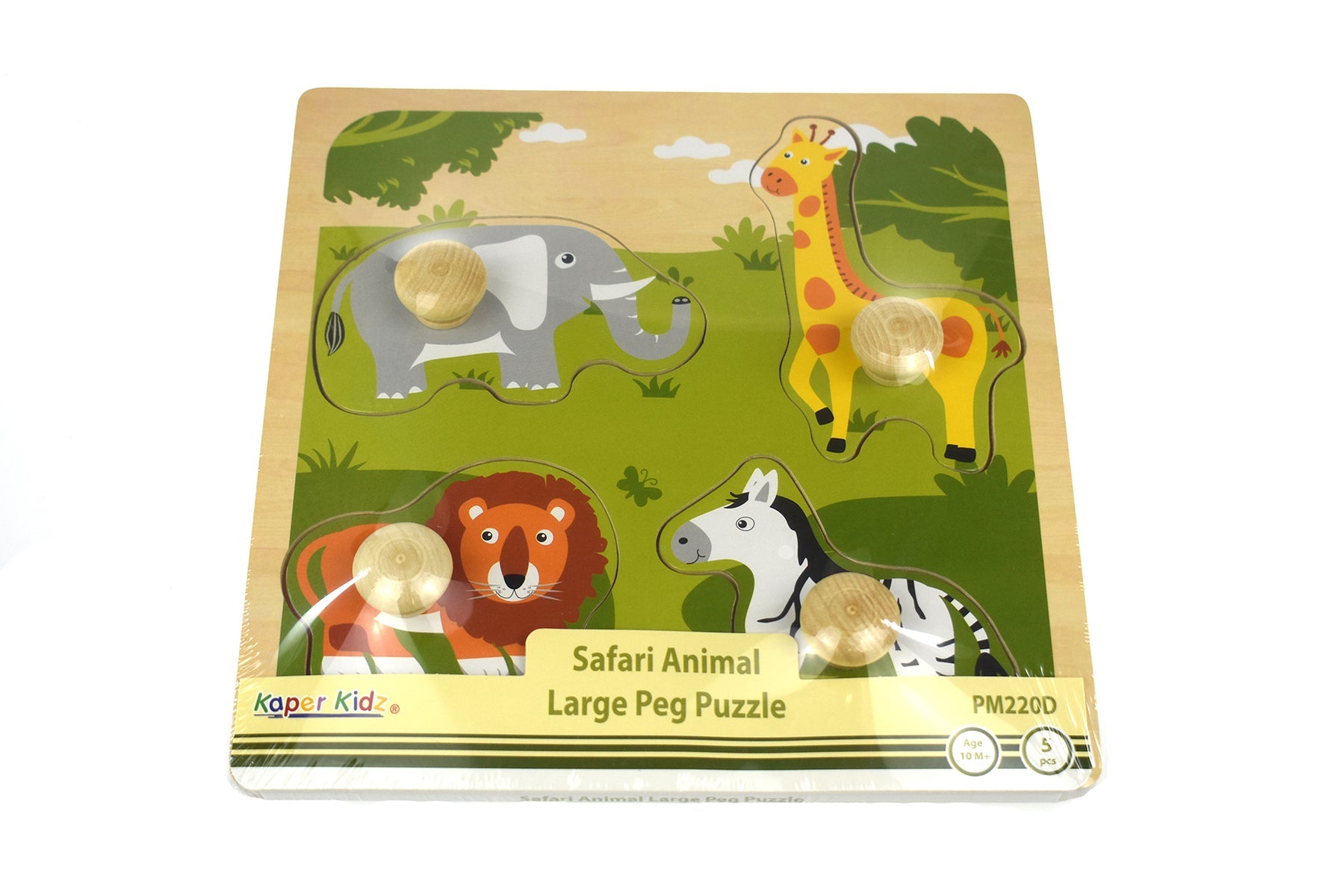SAFARI ANIMAL LARGE PEG PUZZLE - Bamboo Sprout