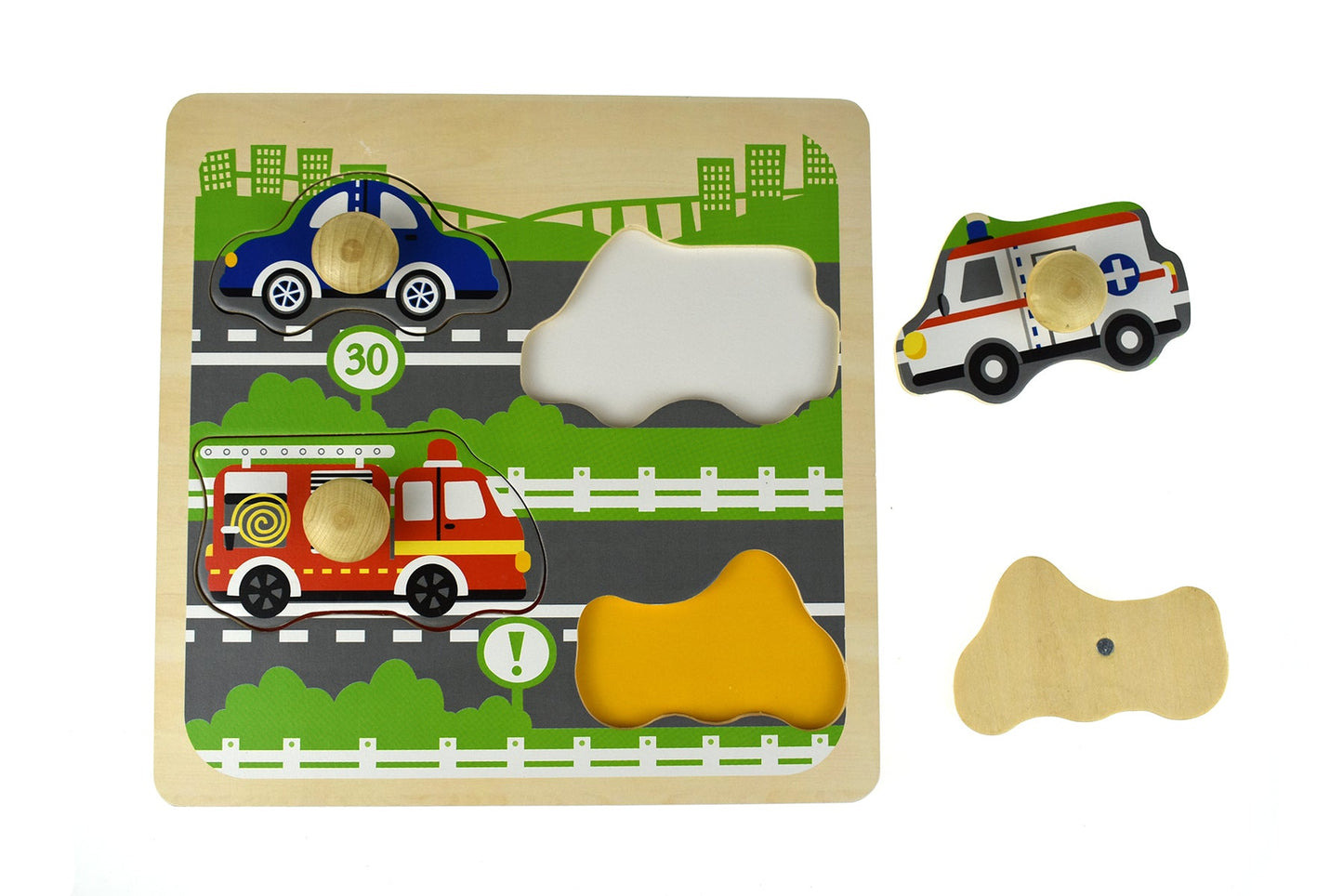 TRAFFIC LARGE PEG PUZZLE - Bamboo Sprout