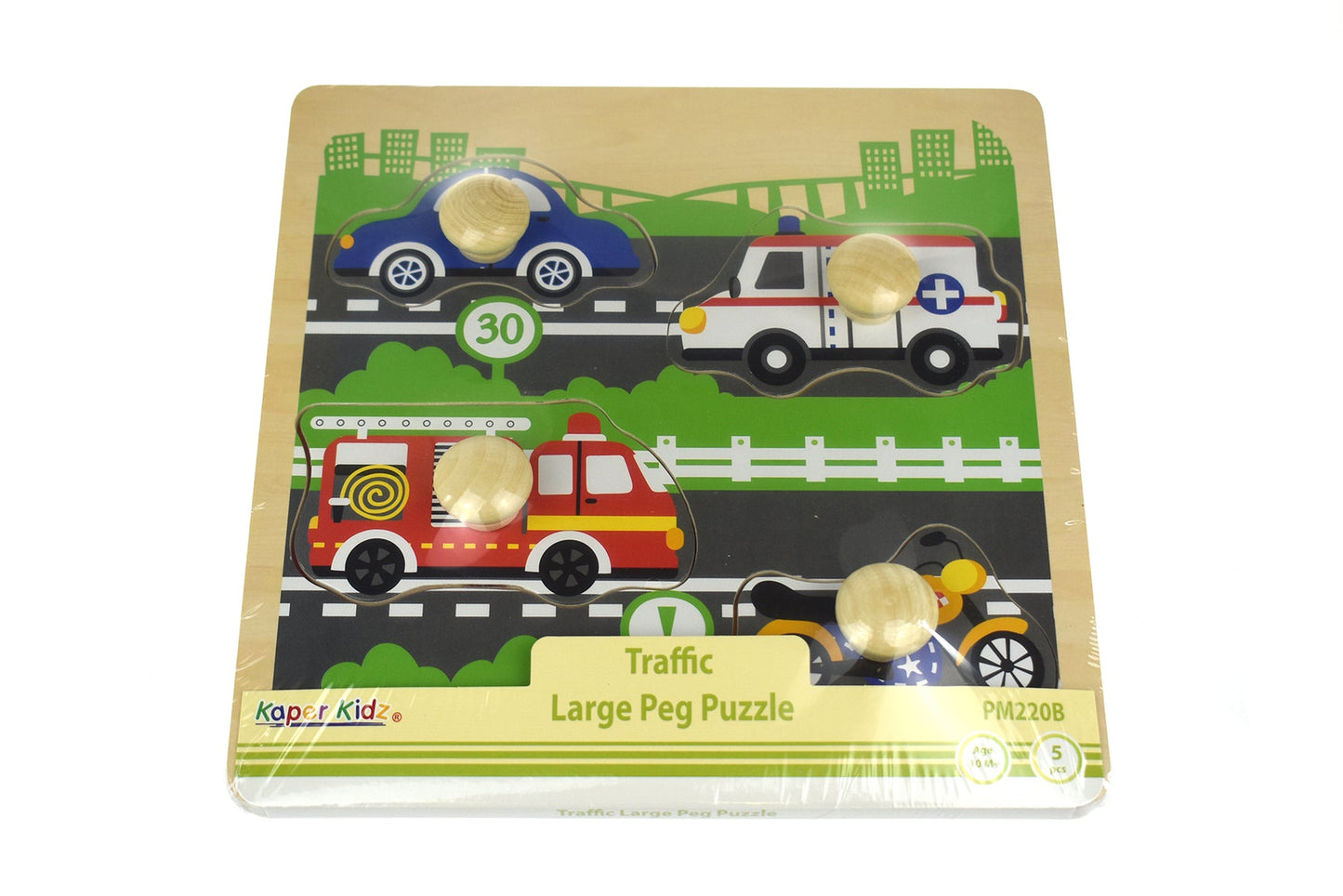 TRAFFIC LARGE PEG PUZZLE - Bamboo Sprout