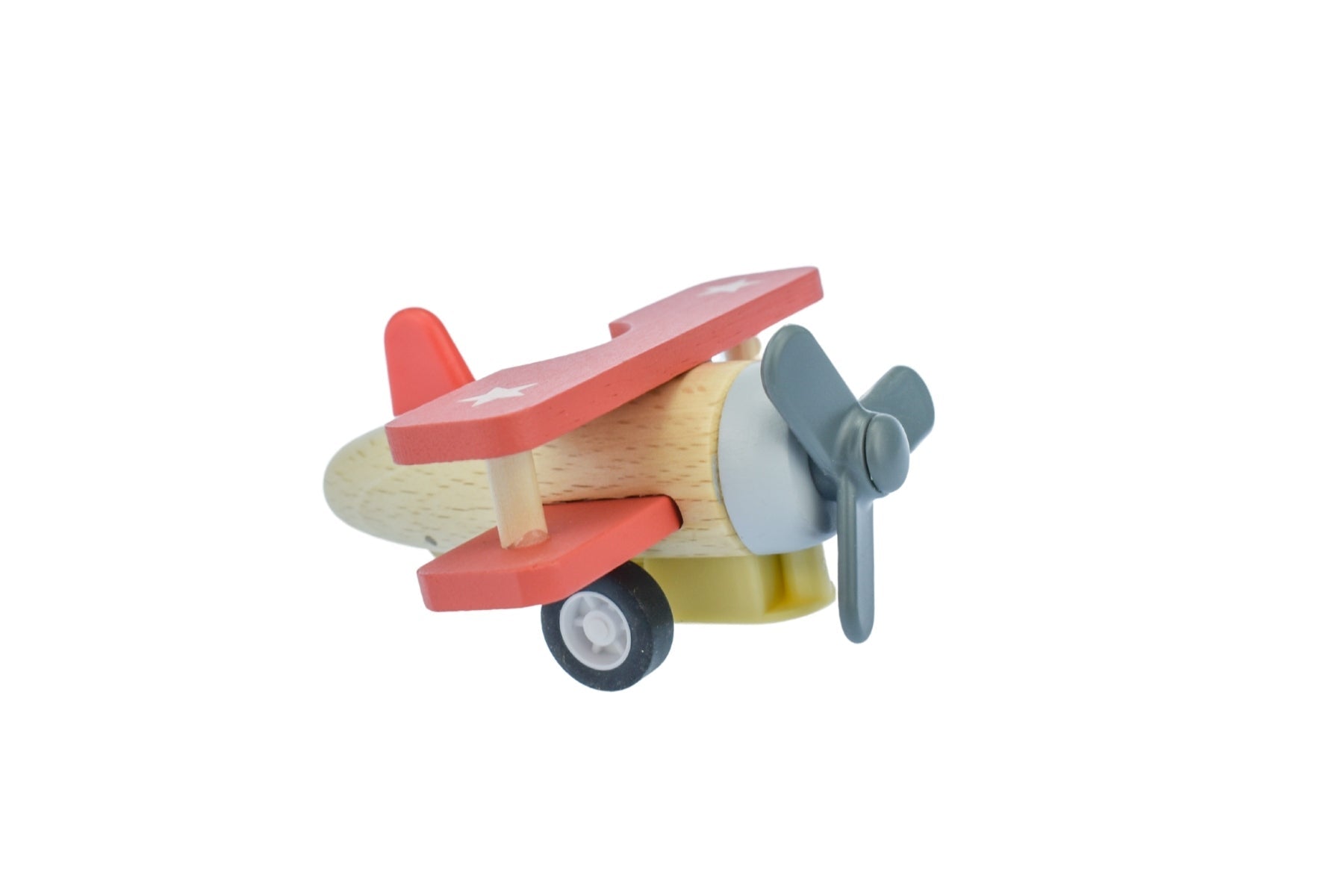 RETRO PULL BACK BIPLANE RED - Bamboo Sprout