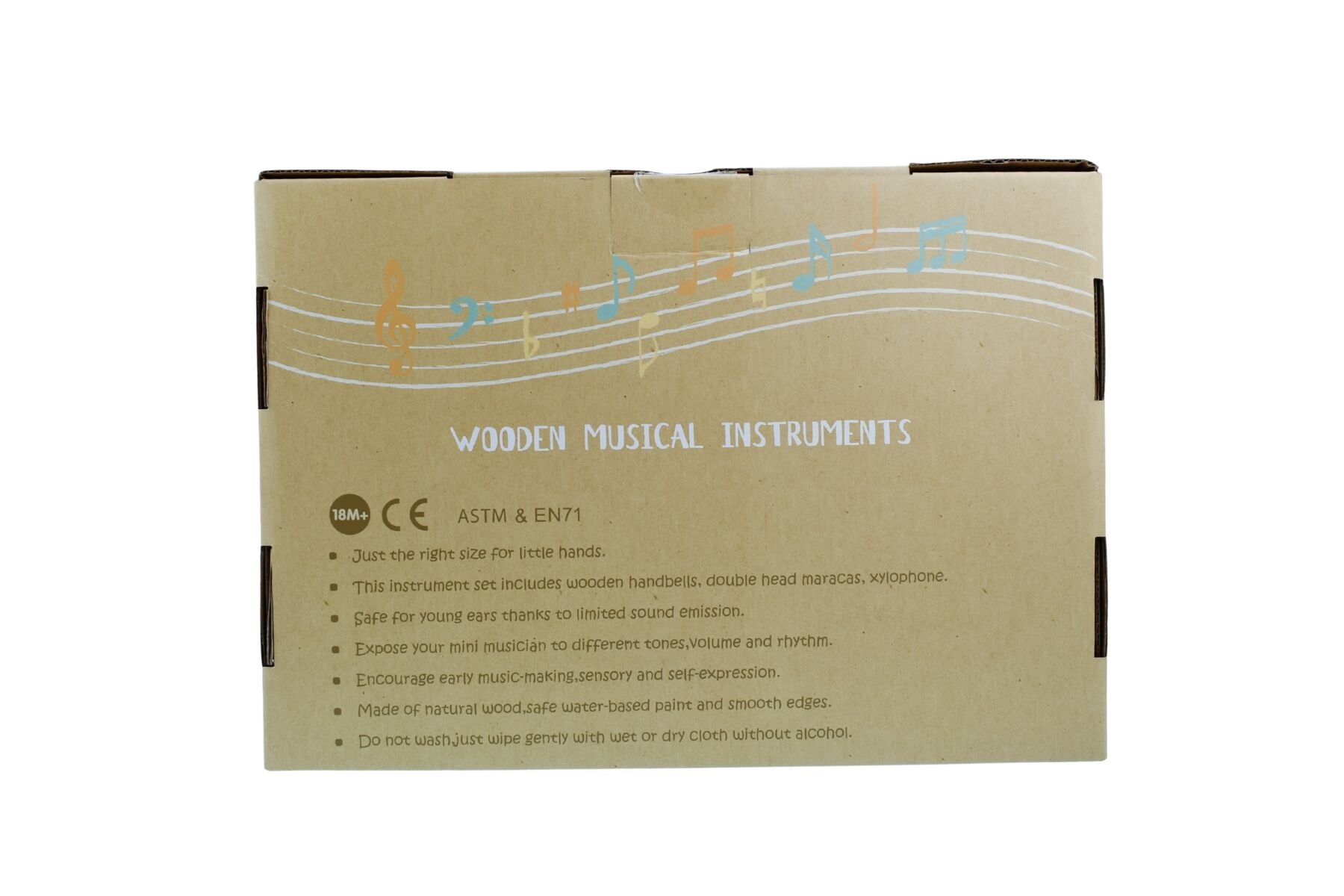 WOODEN MUSIC SET 3 PC XYLOPHONE SET ORANGE - Bamboo Sprout