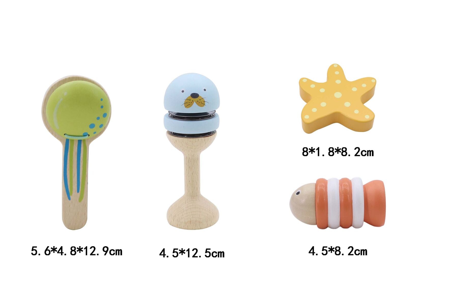 WOODEN OCEAN MUSIC SET 4 PC - Bamboo Sprout