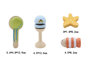 WOODEN OCEAN MUSIC SET 4 PC - Bamboo Sprout