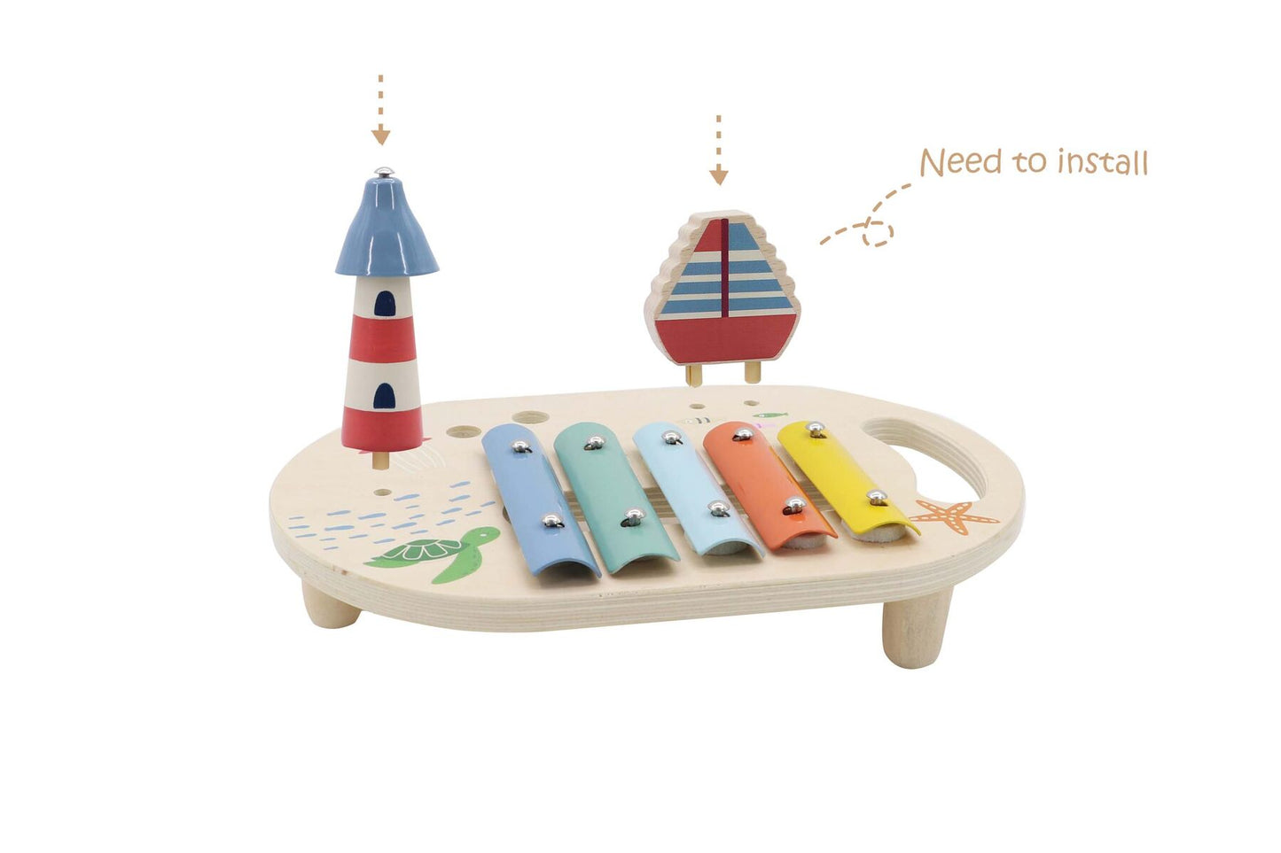 WOODEN OCEAN MUSIC TABLE - Bamboo Sprout