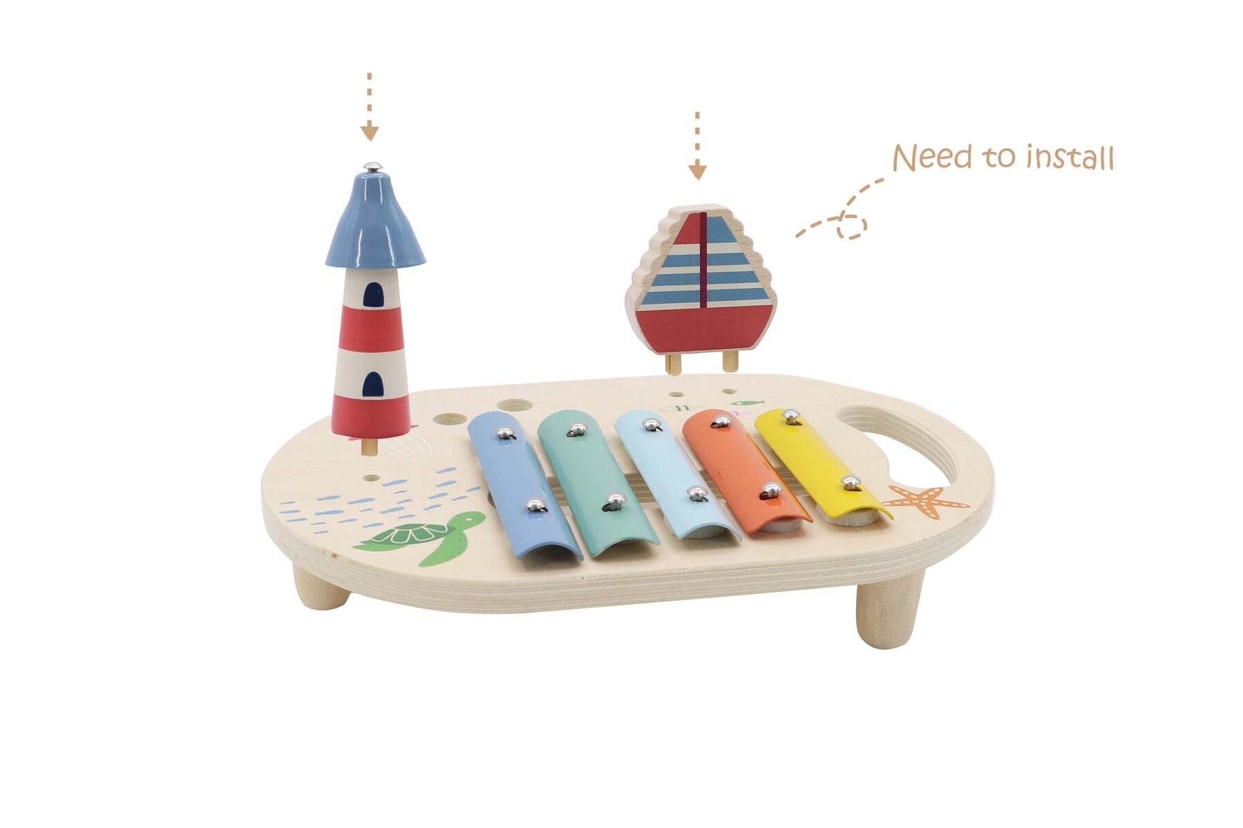 WOODEN OCEAN MUSIC TABLE - Bamboo Sprout