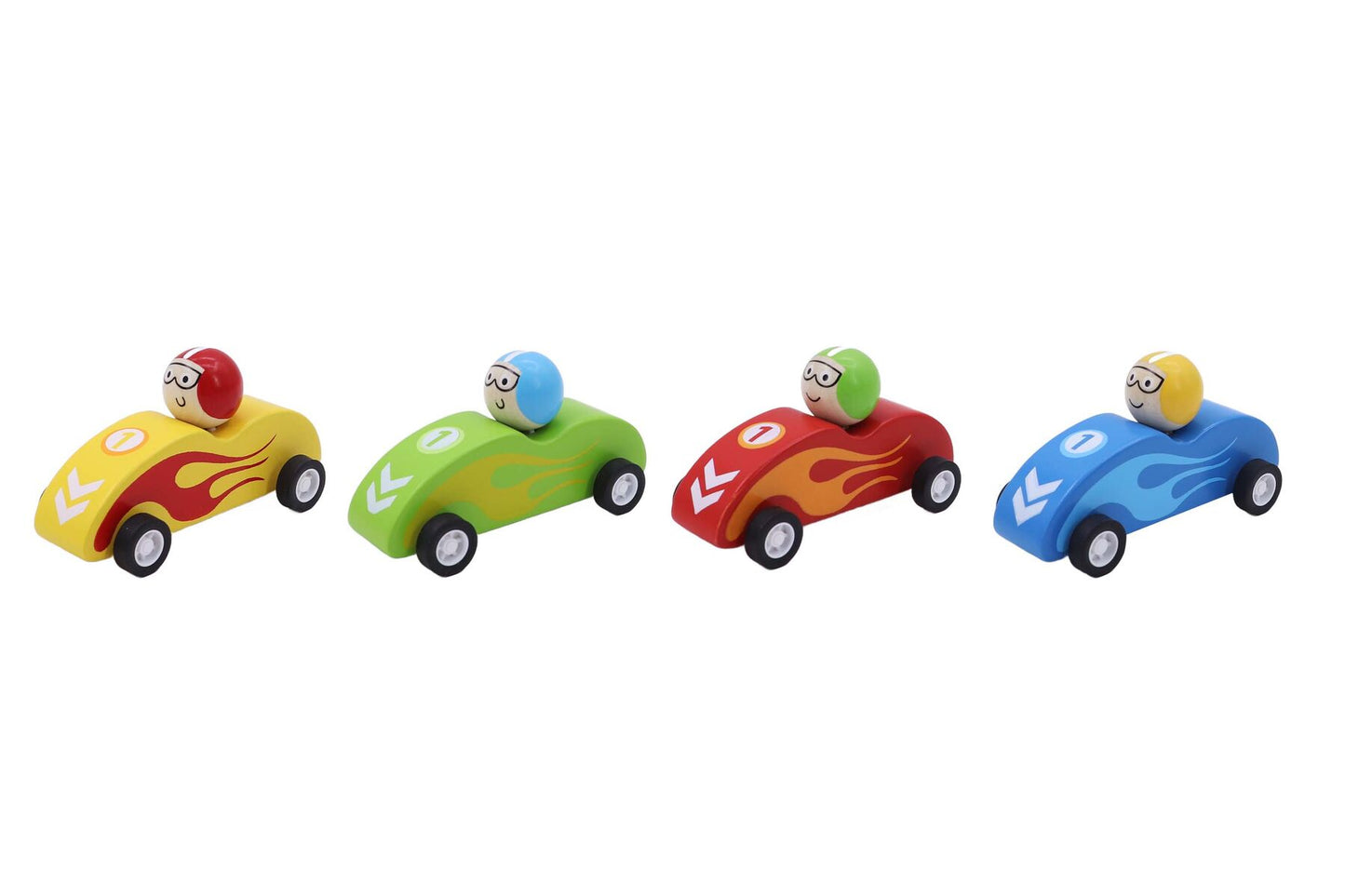 WOODEN PULL BACK RACING CAR PRICE FOR 4PC - Bamboo Sprout