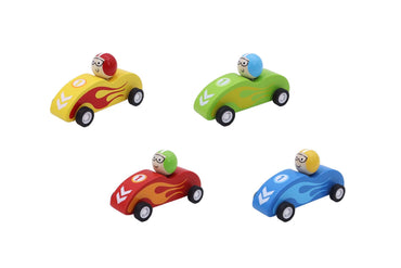 WOODEN PULL BACK RACING CAR PRICE FOR 4PC - Bamboo Sprout