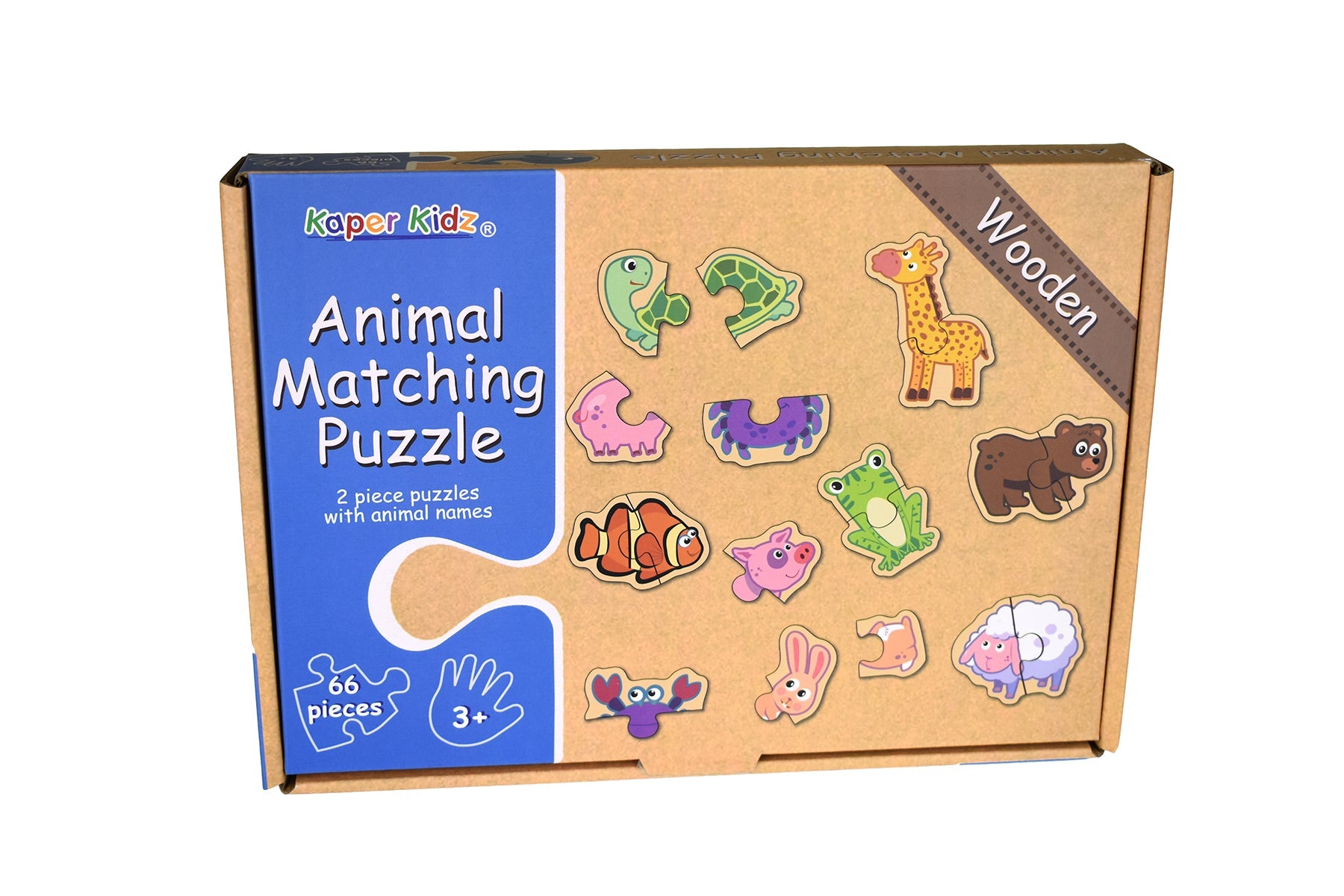 ANIMAL MATCHING 2 PIECE PUZZLE 66PCS - Bamboo Sprout