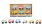 Kaper Kidz emergency and service vehicles set featuring colorful toy cars including fire trucks and police vehicles.
