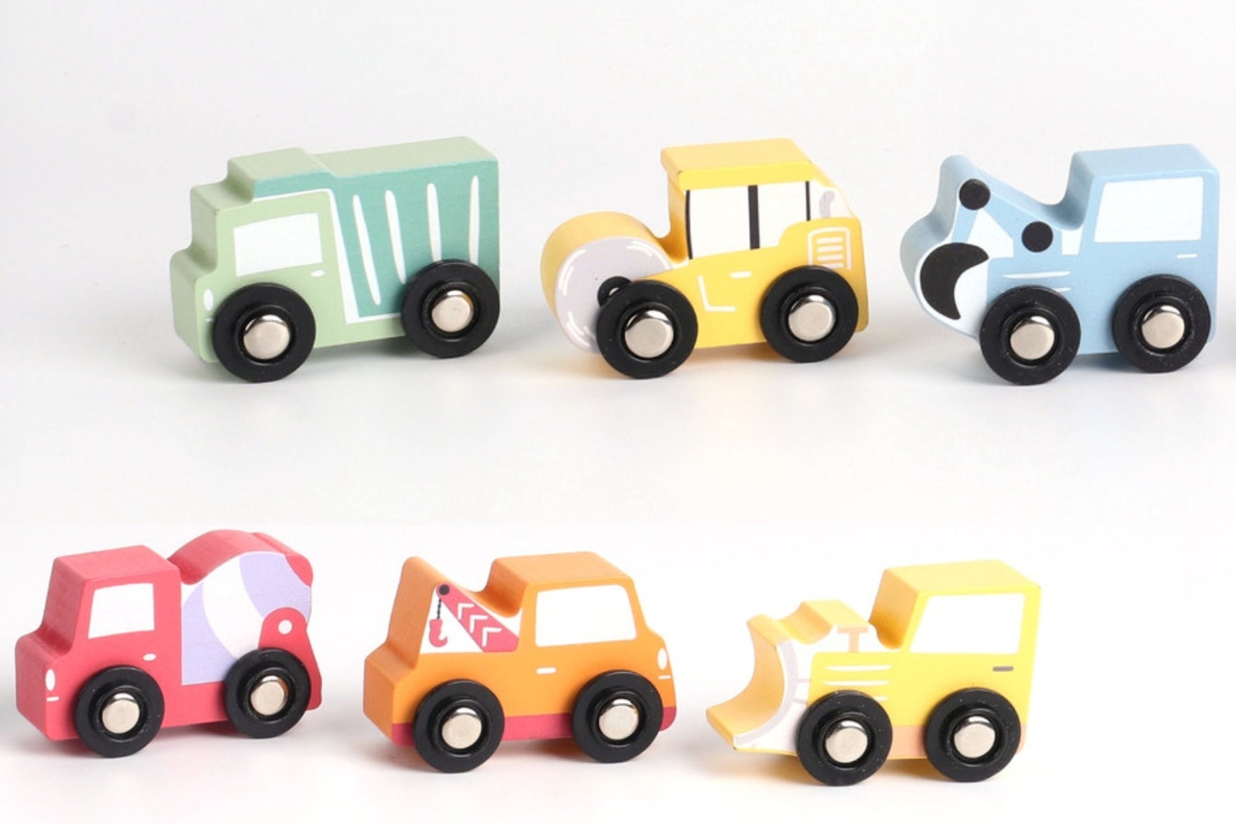 Kaper Kidz Little Constructors Vehicle Set featuring colorful toy construction vehicles for kids to play with.