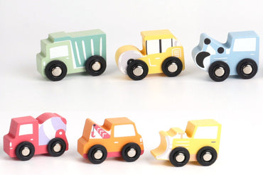 Kaper Kidz Little Constructors Vehicle Set featuring colorful toy construction vehicles for kids to play with.
