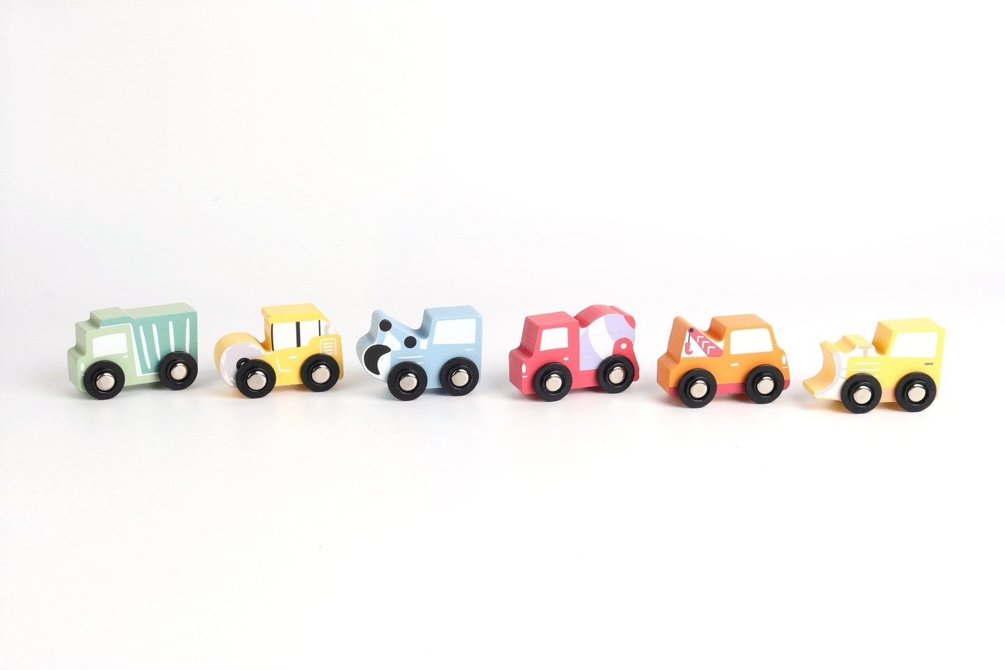 Kaper Kidz Little Constructors Vehicle Set with colorful toy construction vehicles for kids.