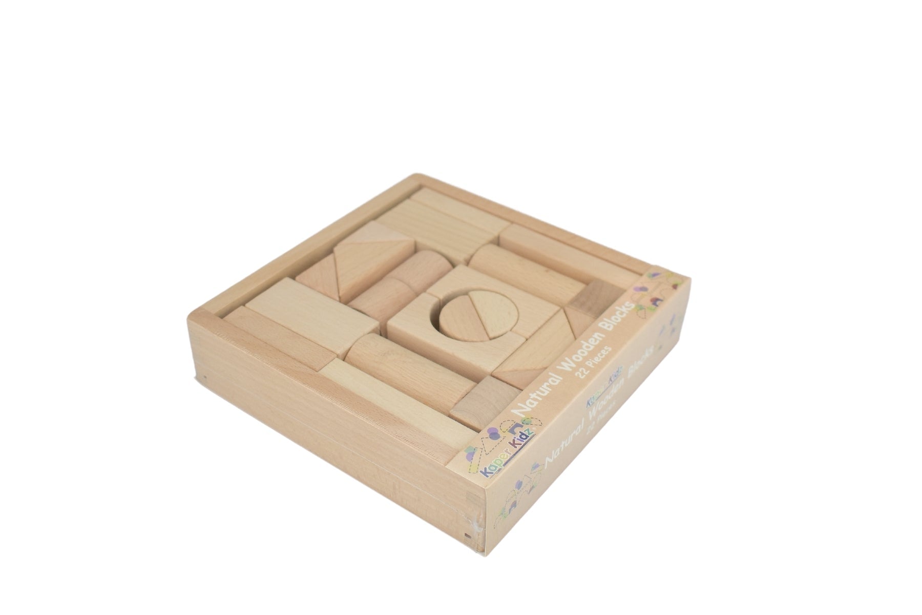 NATURAL WOODEN BLOCKS - 22PCS - Bamboo Sprout
