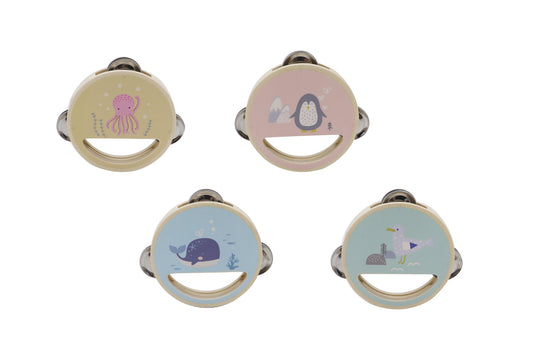 CALM & BREEZY OCEAN WOODEN TAMBOURINE - Bamboo Sprout