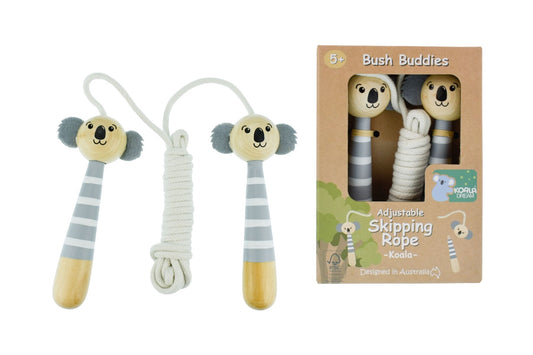 BUSH BUDDIES KOALA WOODEN ADJUSTABLE SKIPPING ROPE - Bamboo Sprout