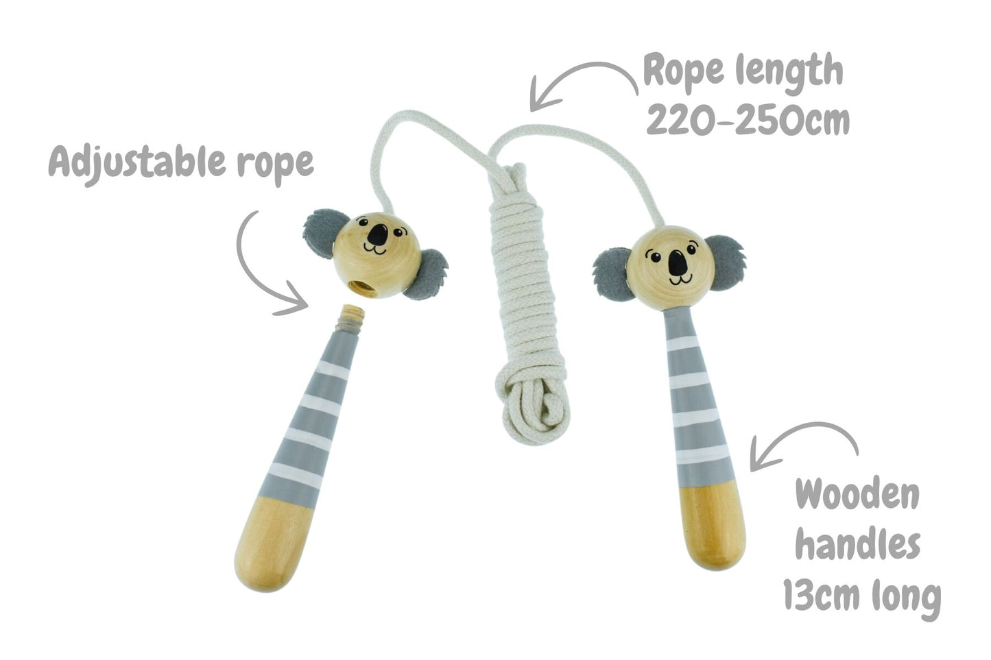 BUSH BUDDIES KOALA WOODEN ADJUSTABLE SKIPPING ROPE - Bamboo Sprout