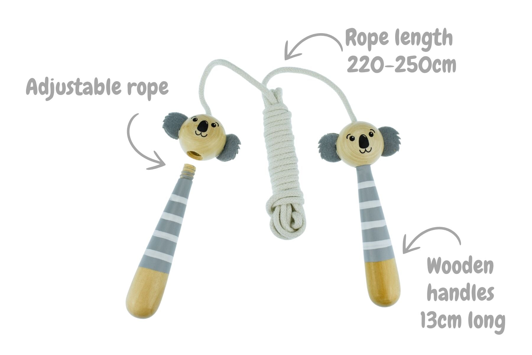 BUSH BUDDIES KOALA WOODEN ADJUSTABLE SKIPPING ROPE - Bamboo Sprout