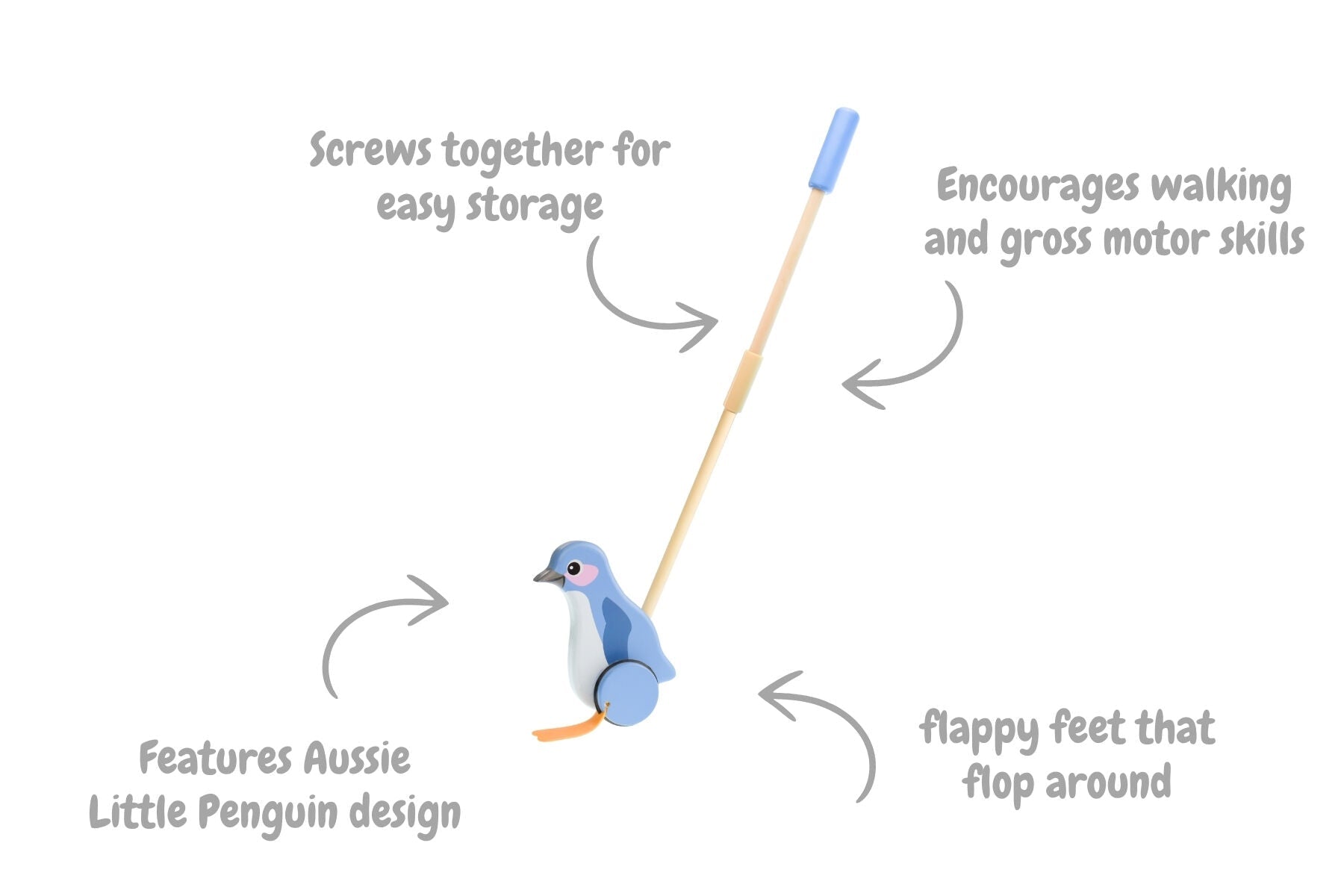 PUSH ALONG LITTLE PENGUIN - Bamboo Sprout
