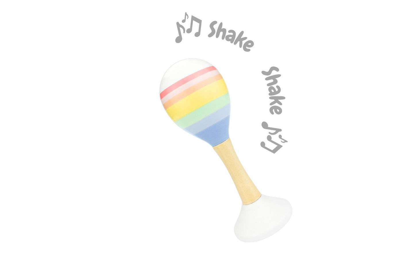 RAINBOW WOODEN MARACA - Bamboo Sprout
