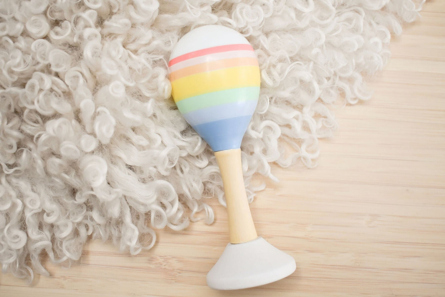 RAINBOW WOODEN MARACA - Bamboo Sprout