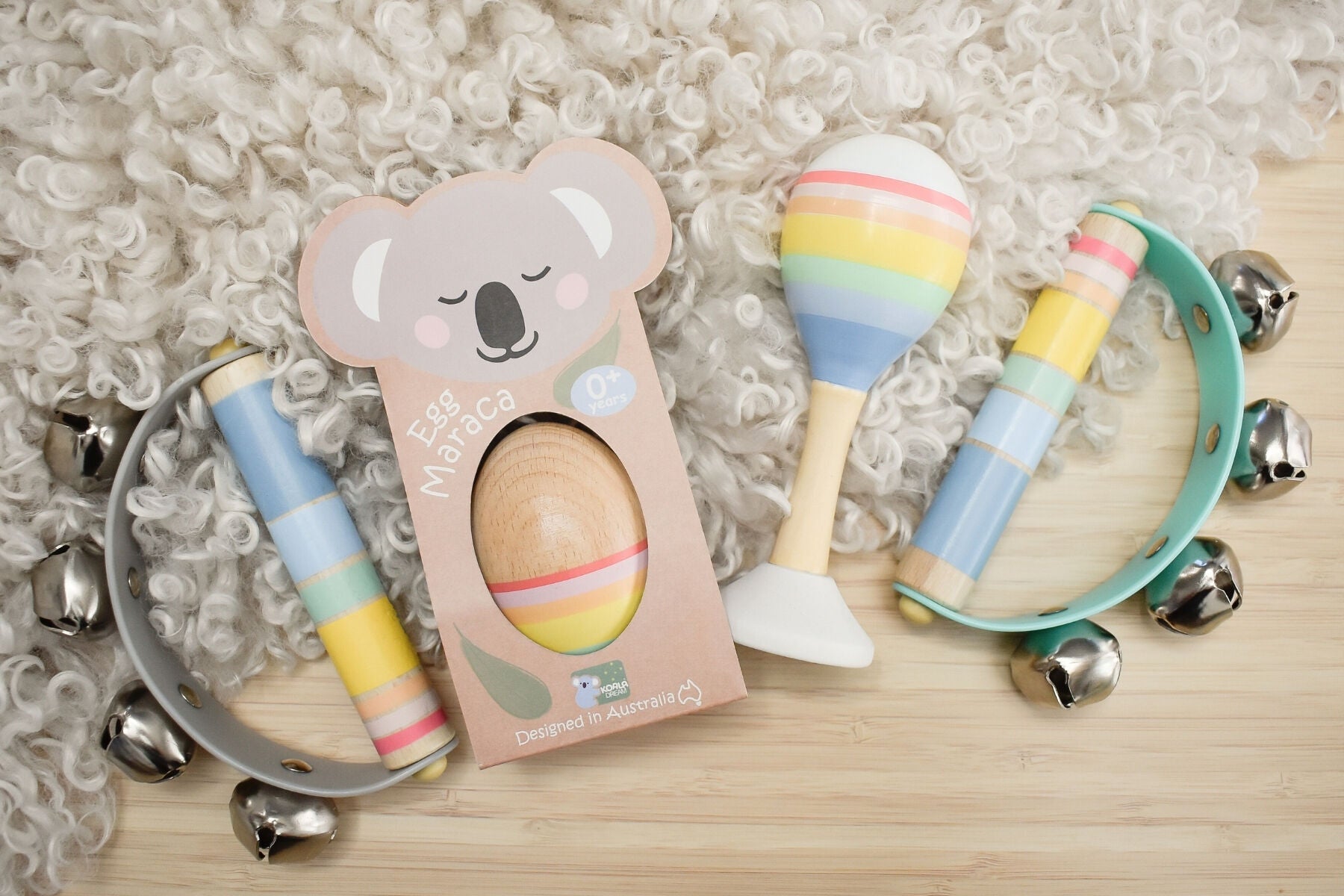 RAINBOW WOODEN MARACA - Bamboo Sprout