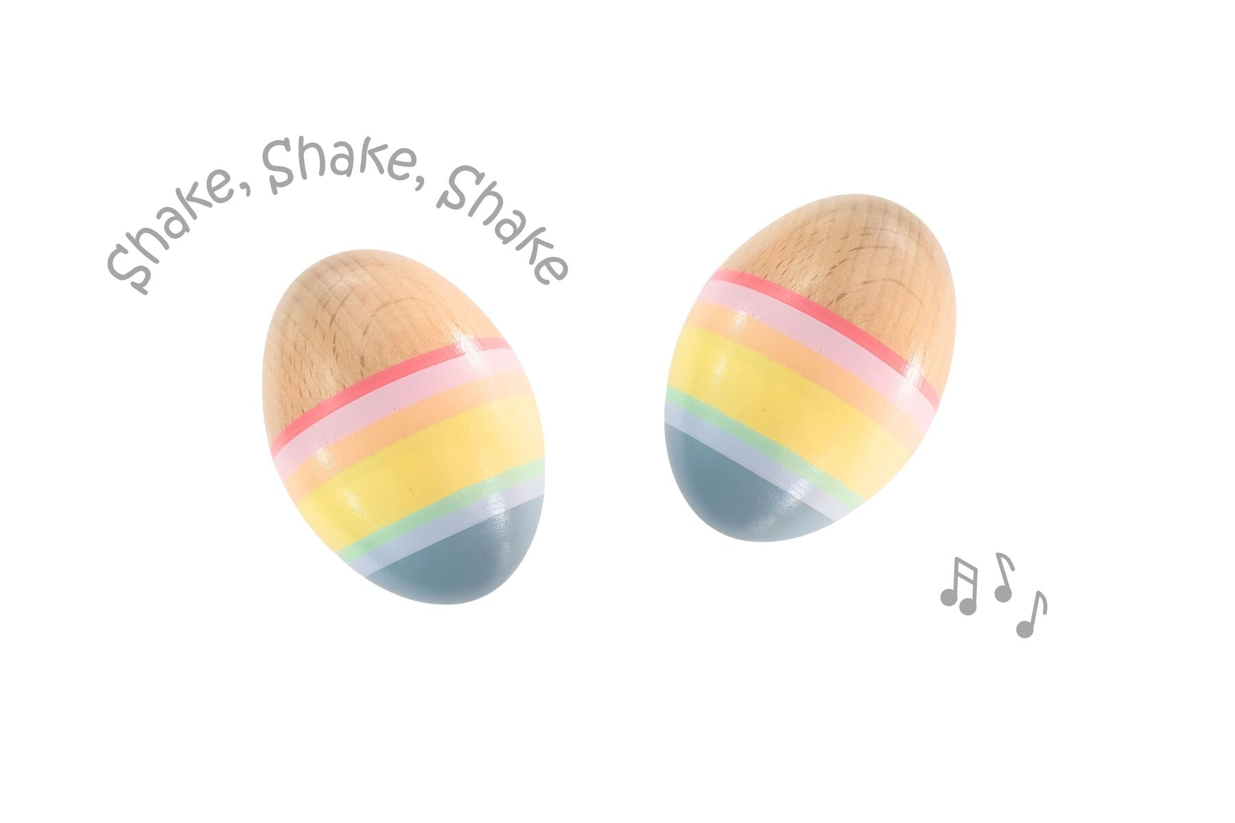 RAINBOW EGG SHAKER SET OF 2 - Bamboo Sprout