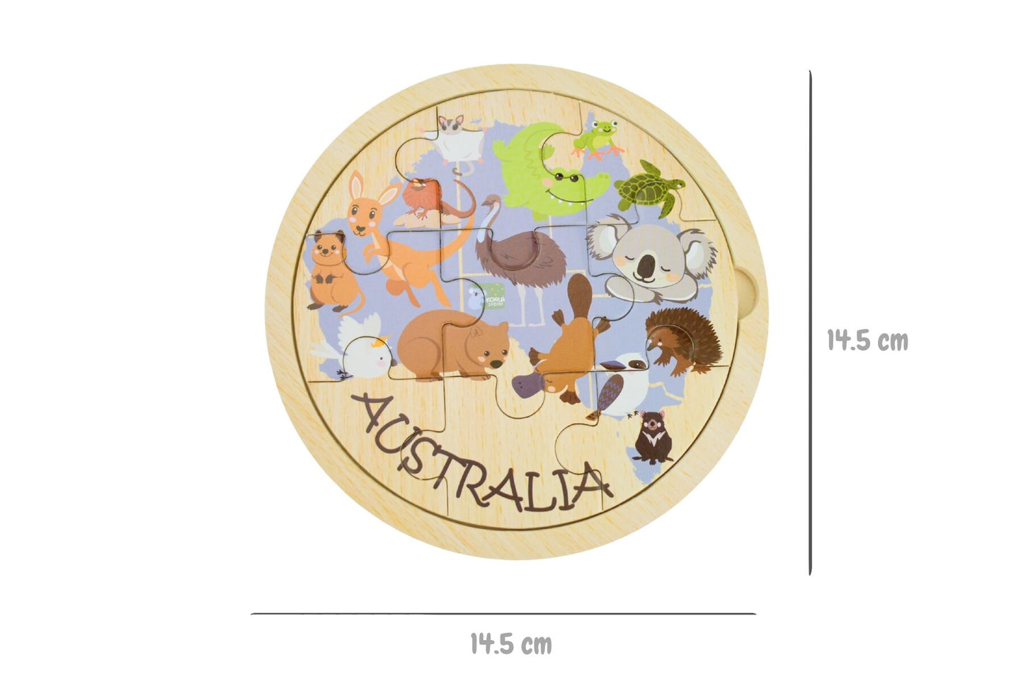 WOODEN 9PCS JIGSAW PUZZLE AUSTRALIAN ANIMAL MAP - Bamboo Sprout