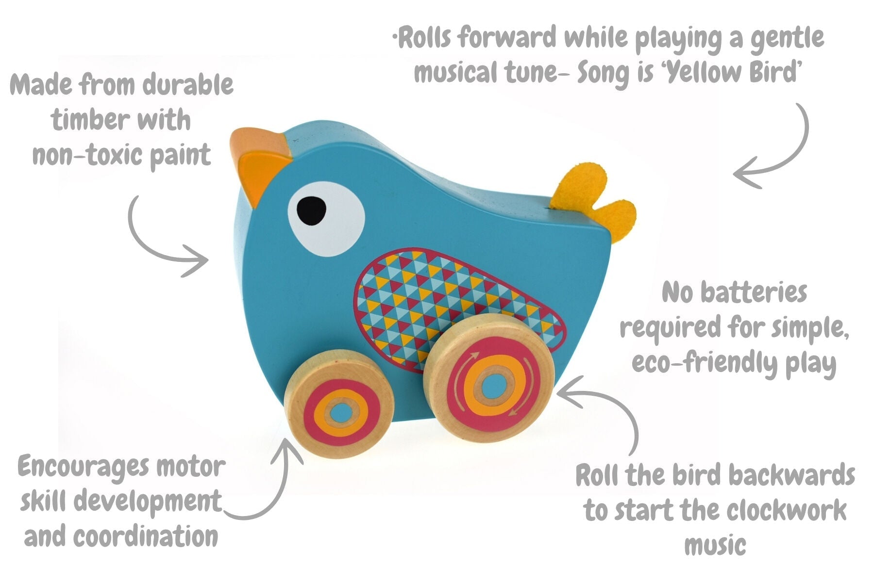 BIRD WIND N WALK MUSIC BOX - Bamboo Sprout