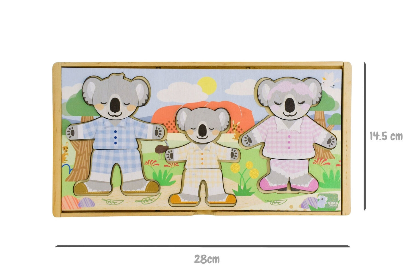 Kaper Kidz Koala Dream family dressing up as cheerful koalas with expressive faces, wearing cozy costumes and accessories.