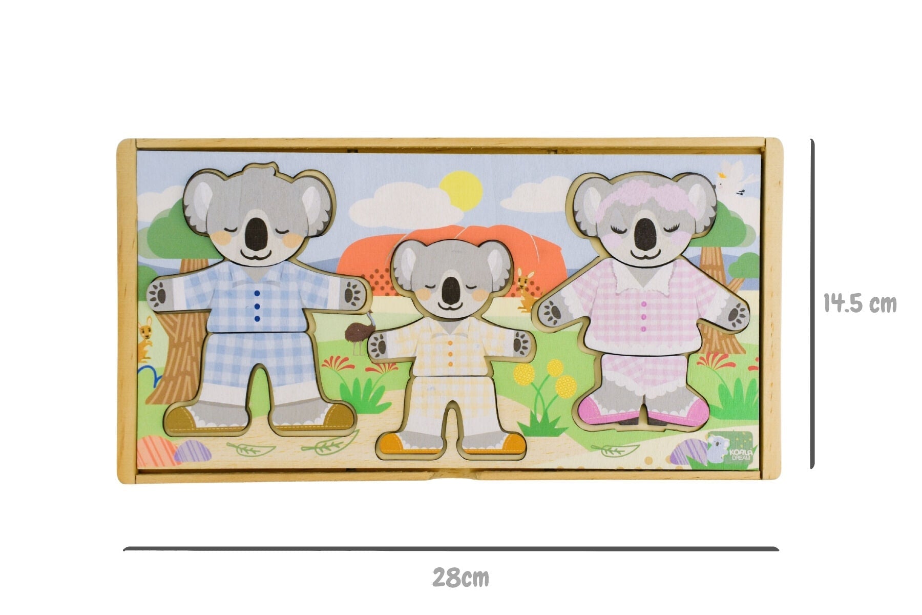 Kaper Kidz Koala Dream family dressing up as cheerful koalas with expressive faces, wearing cozy costumes and accessories.