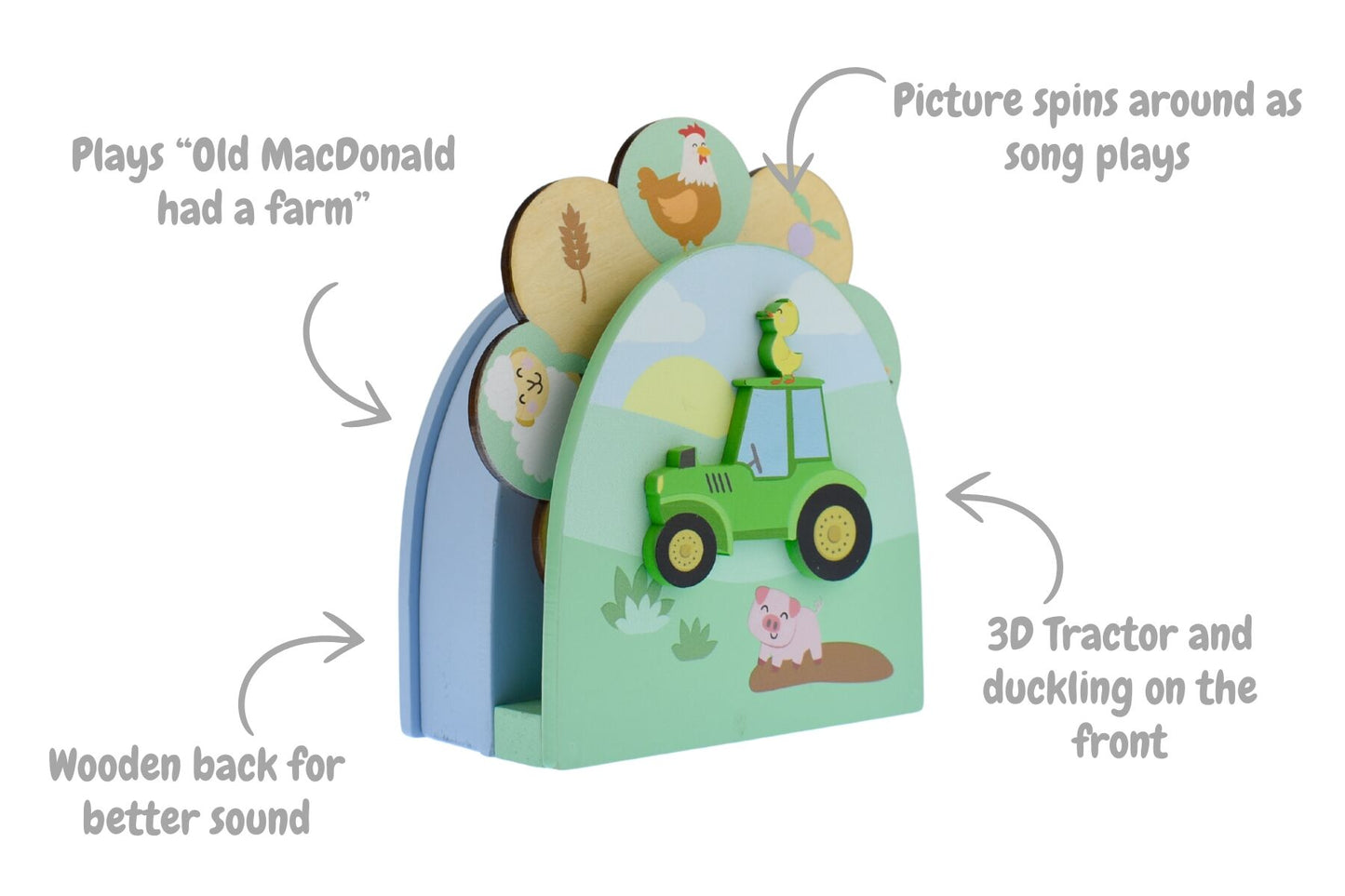 FARM FRIENDS SPIN ALONG MUSIC BOX - Bamboo Sprout