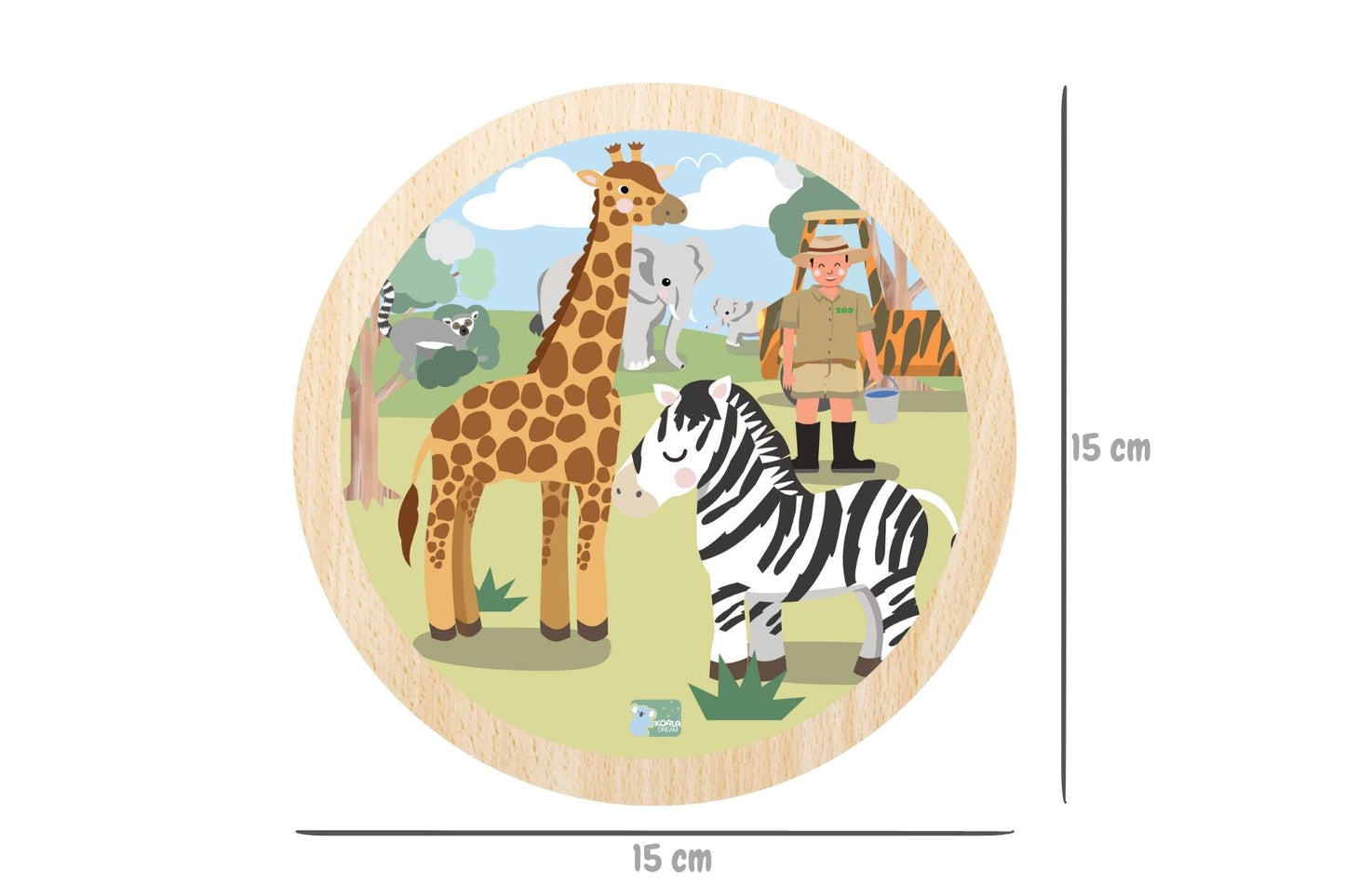 WILD BUDDIES 9PC ROUND JIGSAW PUZZLE FEEDING TIME - Bamboo Sprout