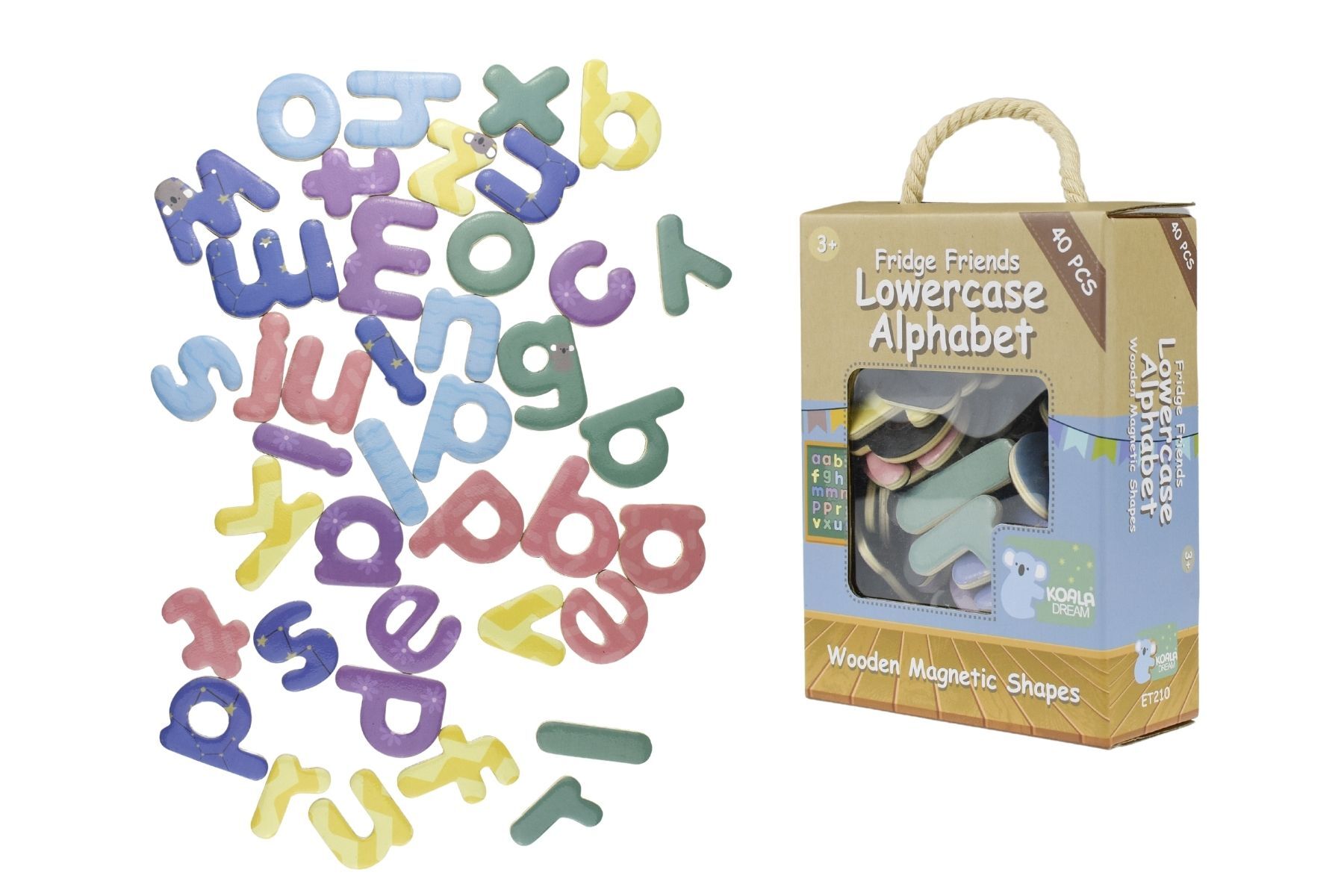FRIDGE FRIENDS MAGNETIC ALPHABET LOWERCASE 40PCS - Bamboo Sprout