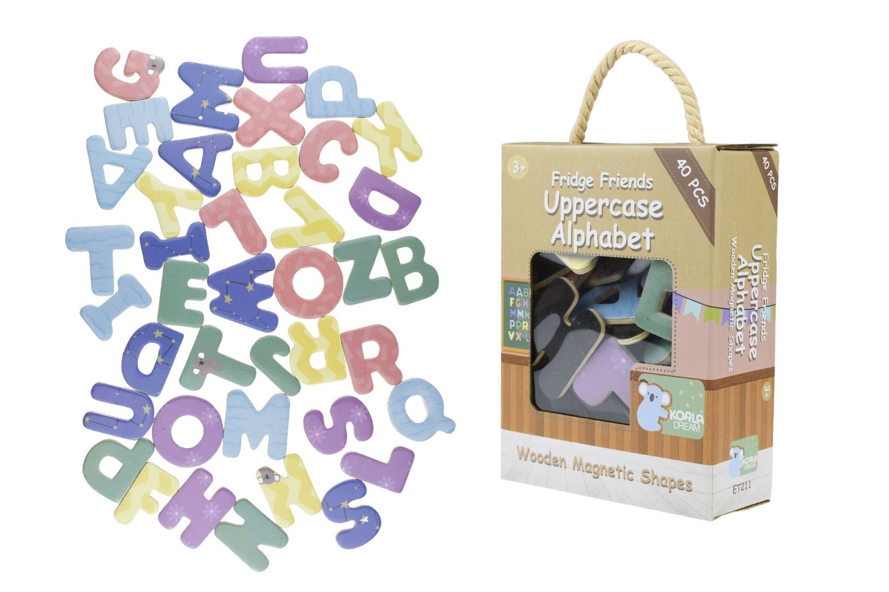 FRIDGE FRIENDS MAGNETIC ALPHABET UPPERCASE 40PCS - Bamboo Sprout