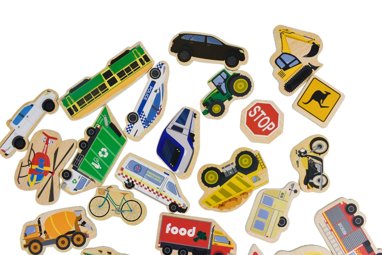 FRIDGE FRIENDS MAGNETIC AUSSIE VEHICLES 25PCS - Bamboo Sprout