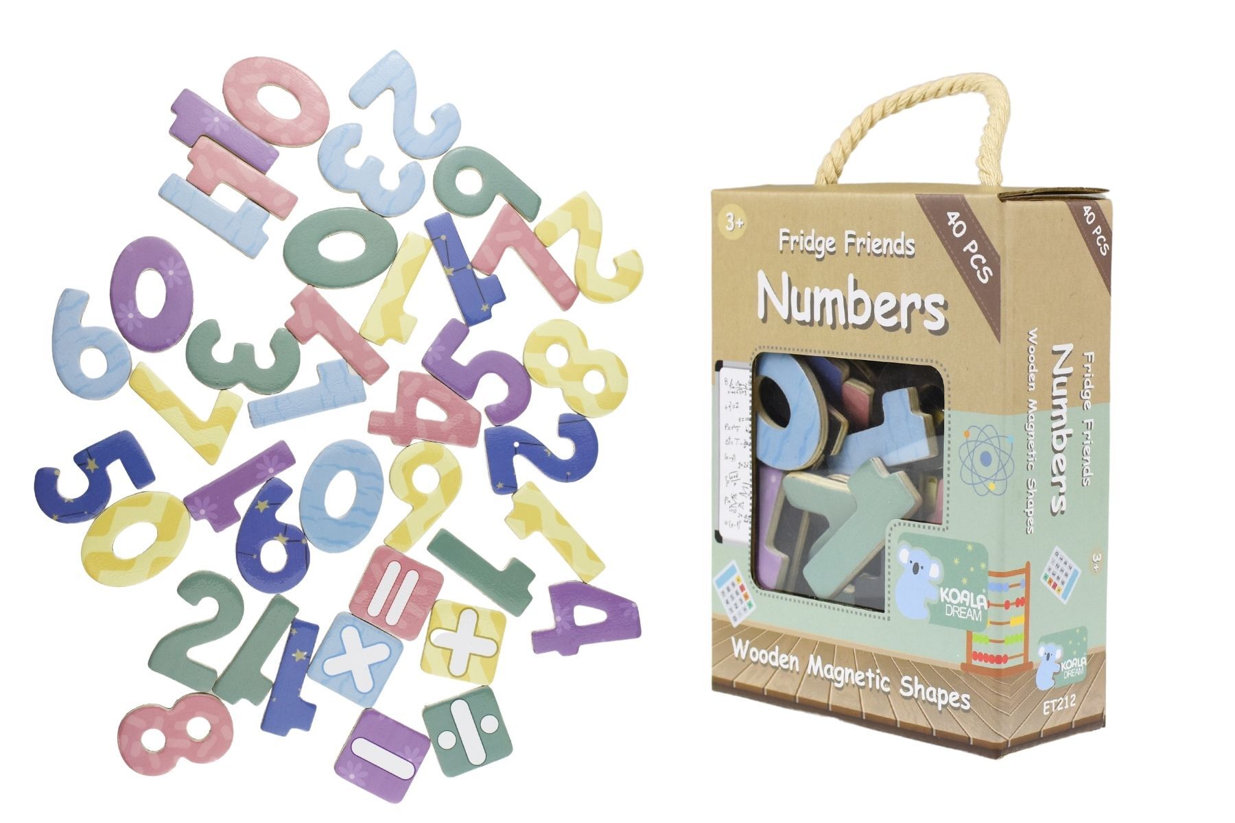 FRIDGE FRIENDS MAGNETIC NUMBERS 40PCS - Bamboo Sprout