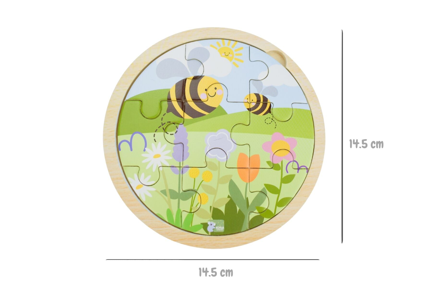 WOODEN 9PCS JIGSAW PUZZLE BUZZY DAYS BEE GARDEN - Bamboo Sprout
