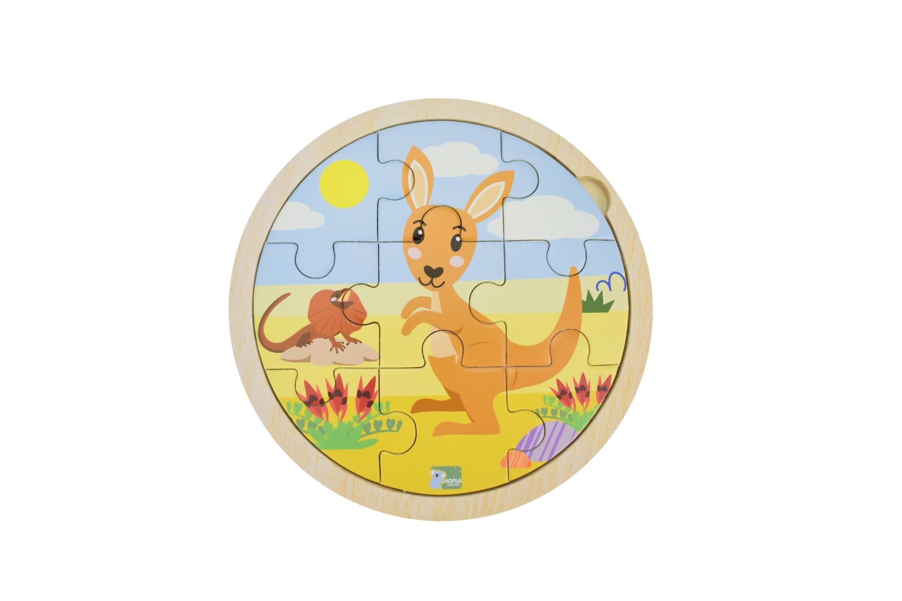 WOODEN 9PCS JIGSAW PUZZLE KANGAROO - Bamboo Sprout