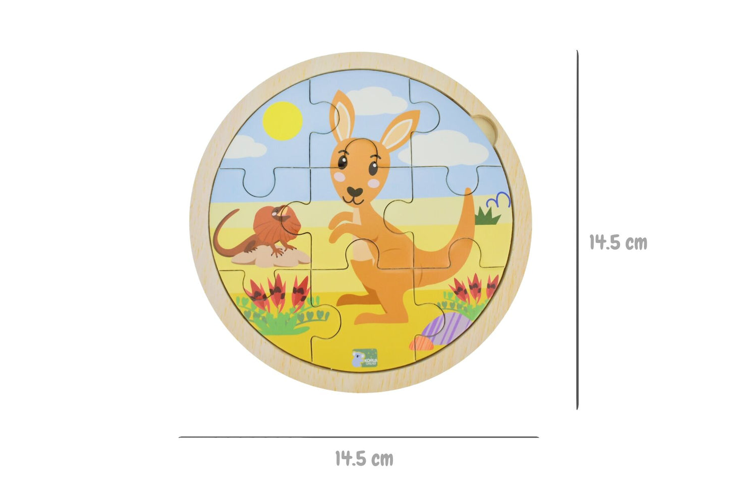 WOODEN 9PCS JIGSAW PUZZLE KANGAROO - Bamboo Sprout