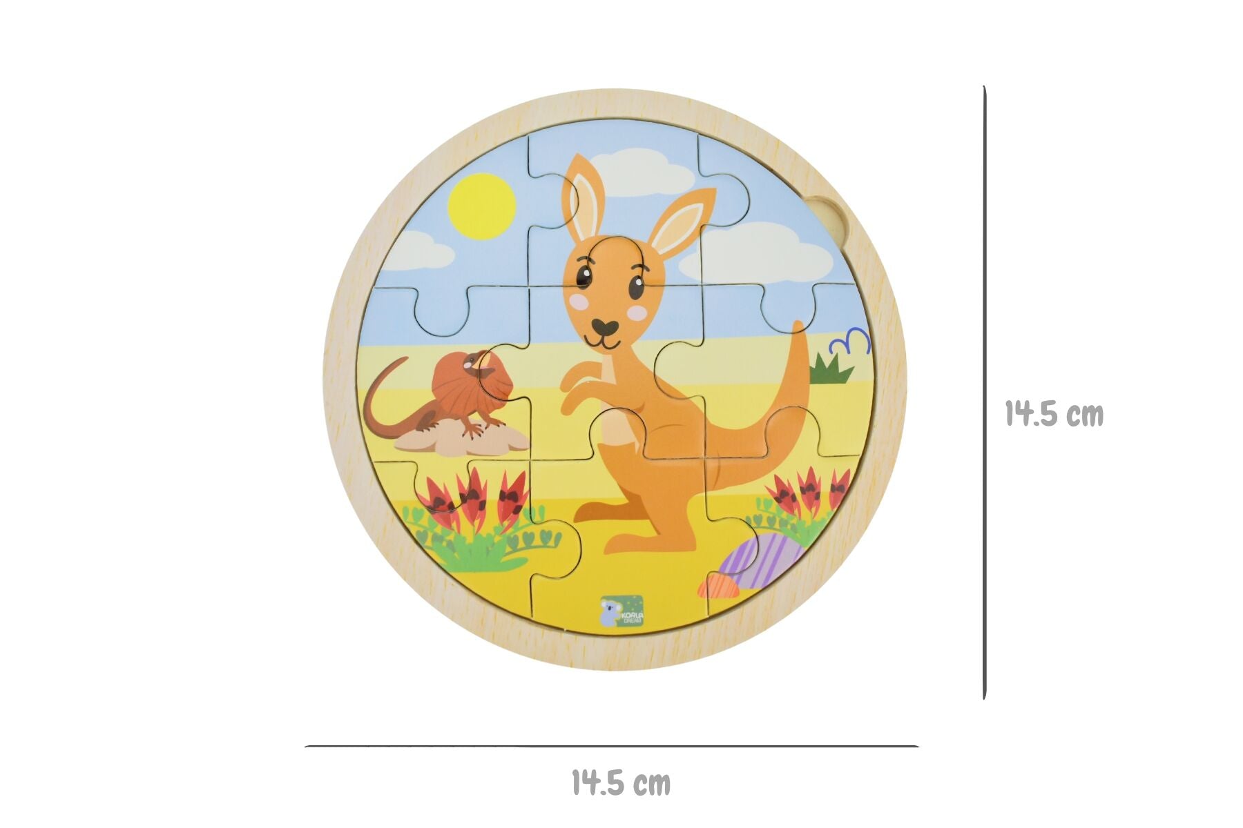 WOODEN 9PCS JIGSAW PUZZLE KANGAROO - Bamboo Sprout