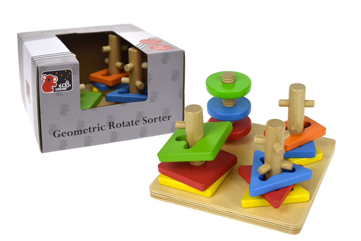 WOODEN ROTATING SHAPE SORTER - Bamboo Sprout