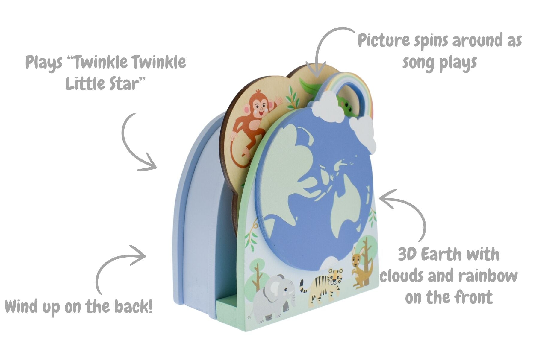 WILD BUDDIES SPIN ALONG MUSIC BOX - Bamboo Sprout