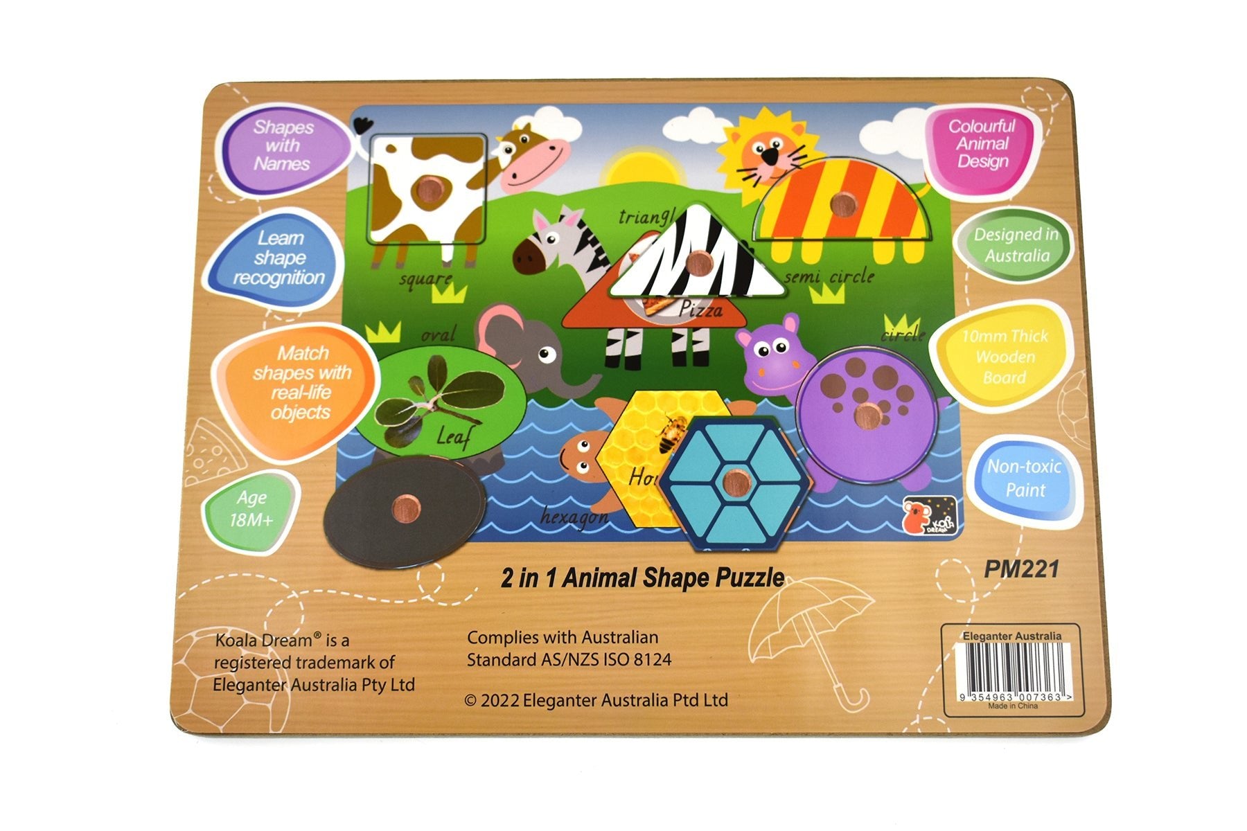2 IN 1 ANIMAL SHAPE PEG PUZZLE - Bamboo Sprout