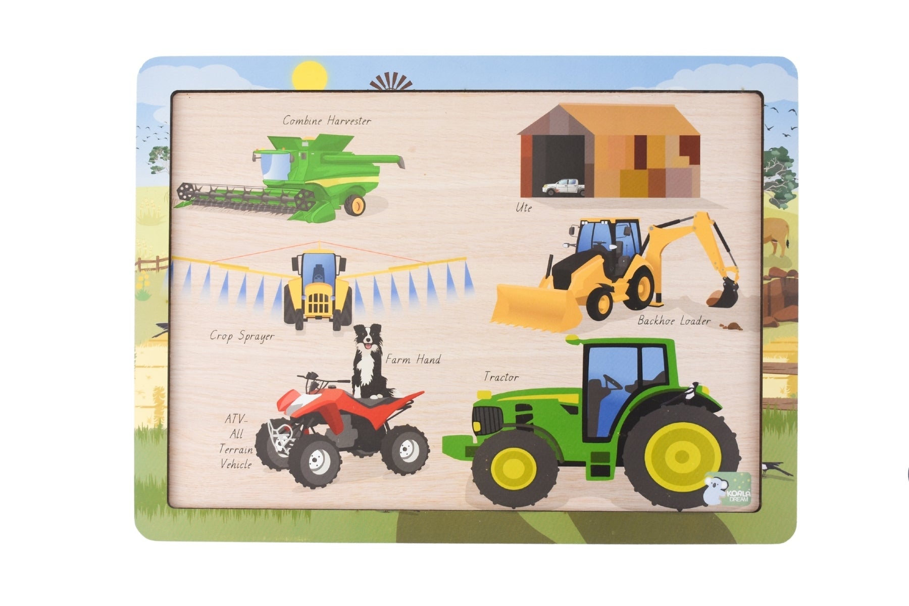AUSSIE FARM VEHICLES JIGSAW PUZZLE 24PCS - Bamboo Sprout