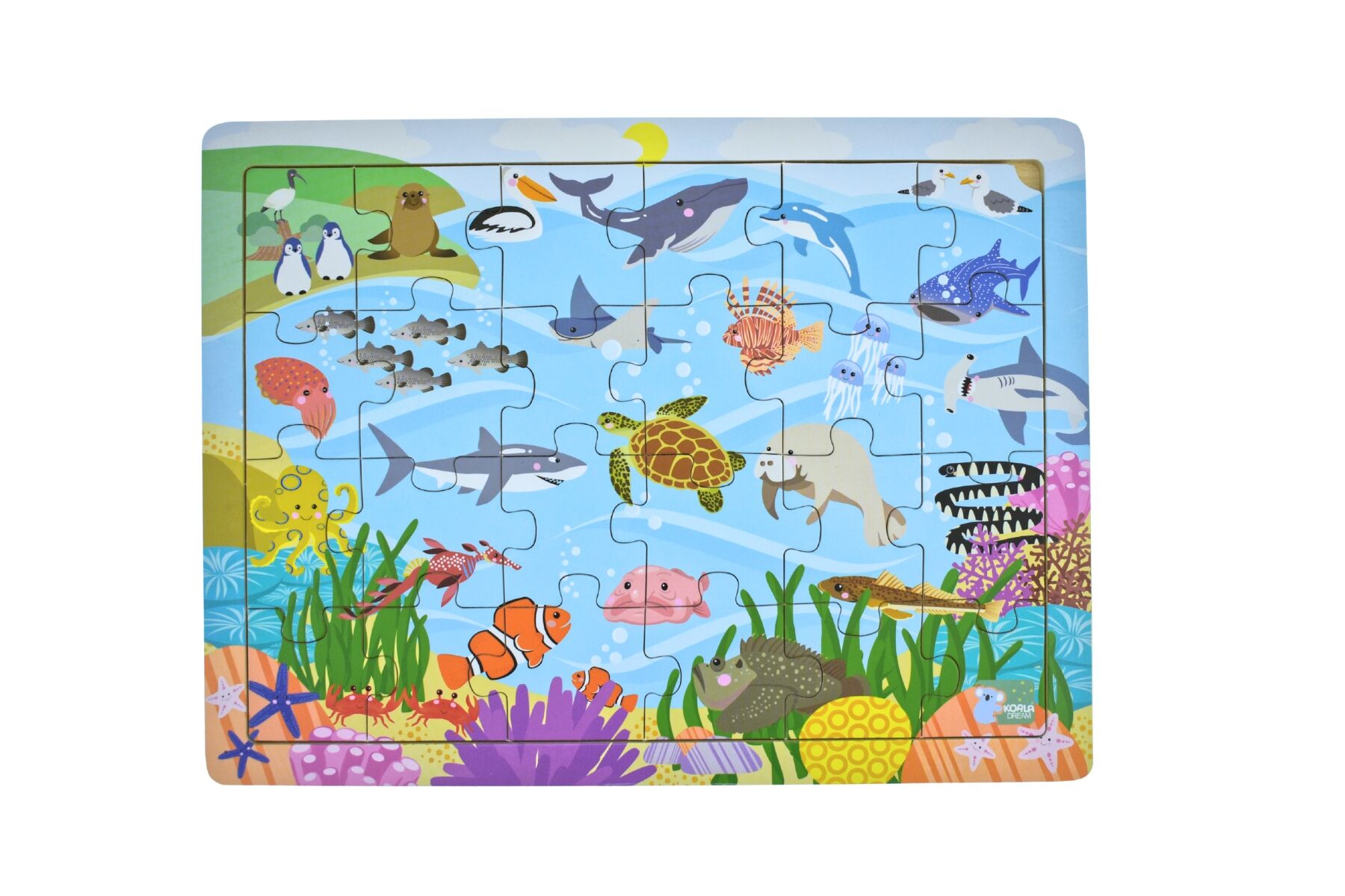 24PC JIGSAW PUZZLE AUSSIE SEA ANIMALS AND THEIR NAMES - Bamboo Sprout